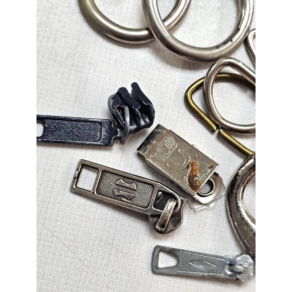 Assorted Vintage Buckles Zippers & Hardware Set For Crafting & Sewing - Picture 10 of 14